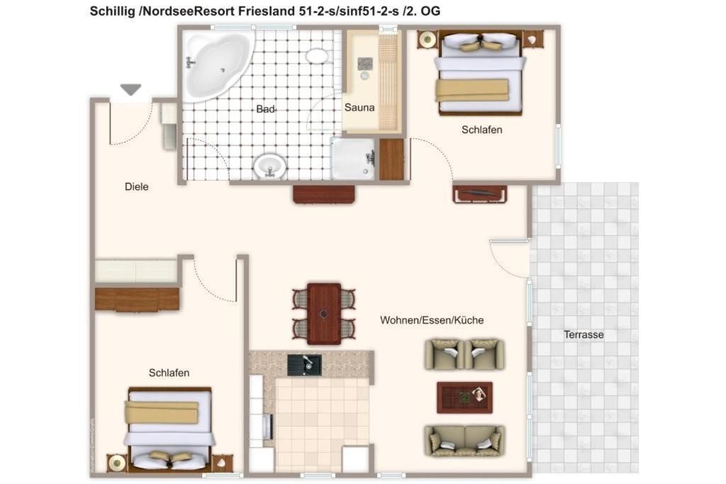 Nordseeresort Friesland Nordseeresort Friesland 51-2-S Schillig Εξωτερικό φωτογραφία